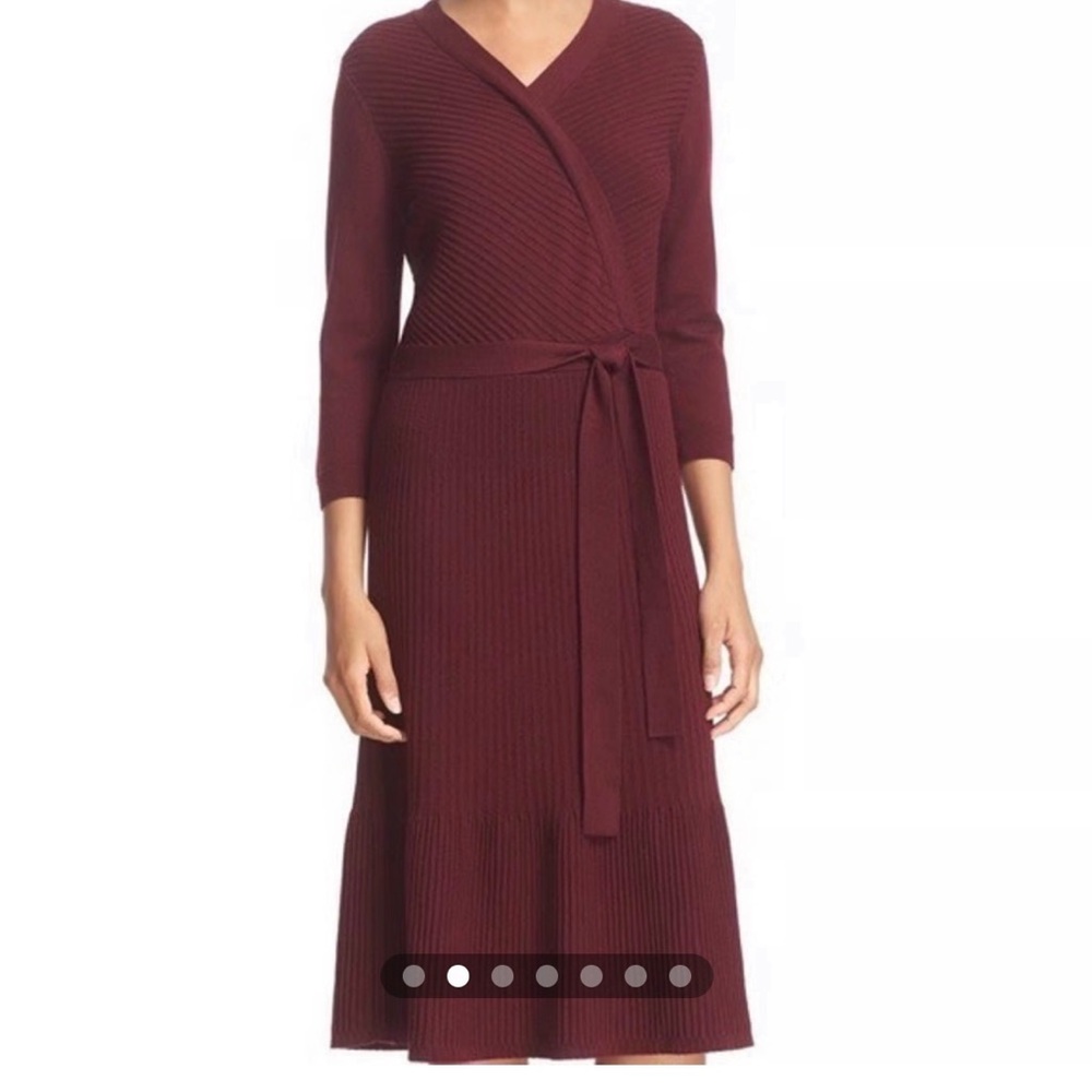 Kate Spade crimson Midi wool Sweater Dress Sz S